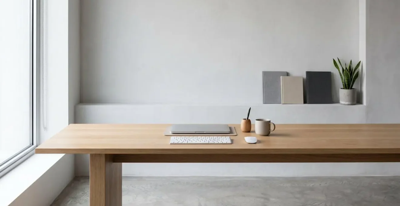 Espace de travail organisé symbolisant l'automatisation et la préparation